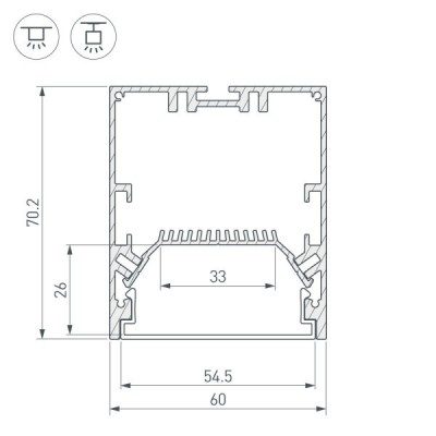 Профиль SL-LINE-6070-2000 ANOD 028993 Arlight