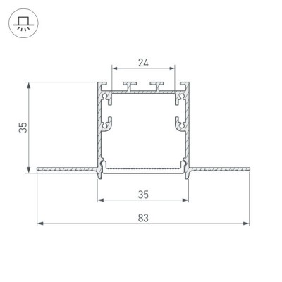 Профиль SL-LINIA32-FANTOM-2000 ANOD 027158 Arlight