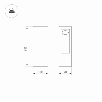 Светильник LGD-MARK-BOLL-H650-7W Warm3000 029965 Arlight