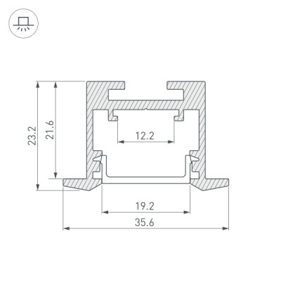 Профиль SL-LINE-3523-F-2500 BLACK 033738 Arlight