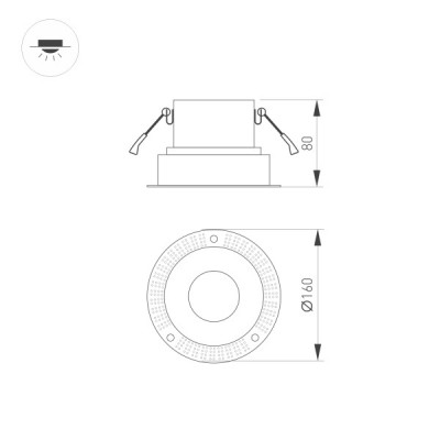 Корпус PLURIO-BASE-BUILT-TRIMLESS-R160 031706 Arlight