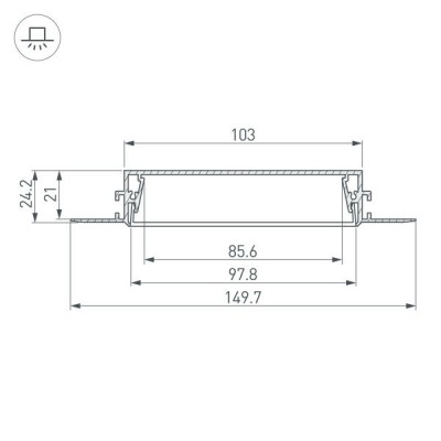 Профиль SL-LINIA97-FANTOM-2000 ANOD 034987 Arlight