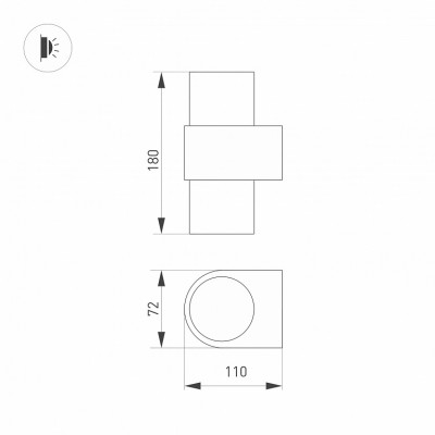 Светильник SP-SPICY-WALL-TWIN-S180x72-2x6W Day4000 033851 Arlight