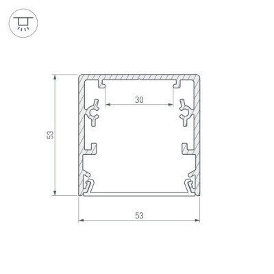 Профиль TOP-LINIA53-2000 ANOD 016989 Arlight