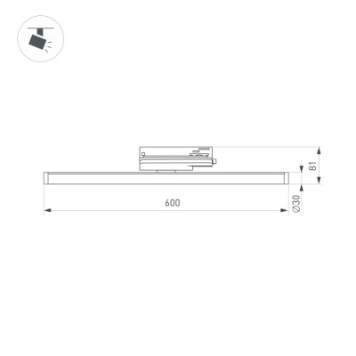 Светильник LGD-TUBE-TURN-4TR-L600-20W Day4000 036295 Arlight