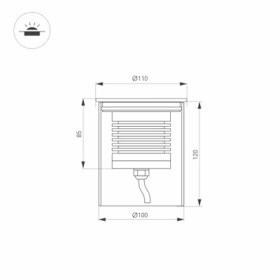 Светильник LTD-GROUND-R110-15W Day4000 033578 Arlight