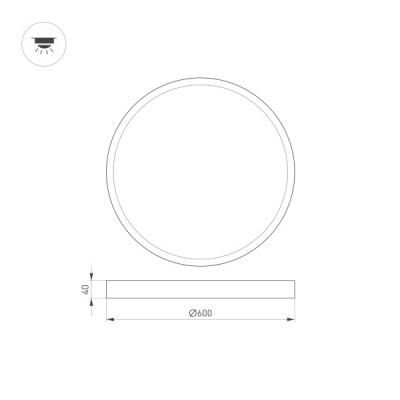 Светильник SP-BASIC-R600-48W Warm3000 020524(1) Arlight