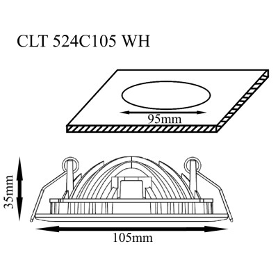 Светильник встроенный Crystal Lux CLT 524C105 WH