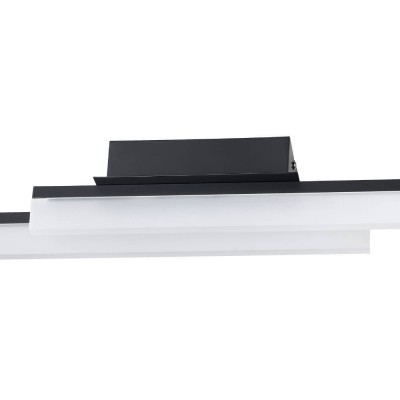 Настенно-потолочный светильник PALMITAL, 2X11W (LED), 3000K, 2700lm, IP44, L880, B100, H90, алюминий, сталь, черный / пластик, матовый Eglo 900844