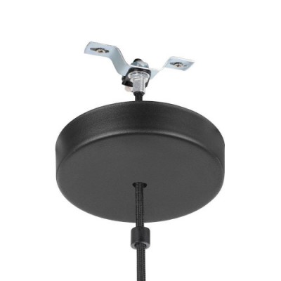Подвесной потолочный светильник (люстра) ALDERNEY, 1Х40W, E27, H1100, Ø300, сталь, черный/текстильная нить, натуральный Eglo 43785