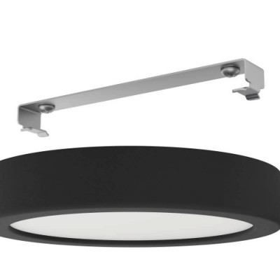 Накладной светильник диммируемый FUEVA 5, 11W (LED), 3000K, Ø160, сталь, черный / пластик, белый Eglo 900581
