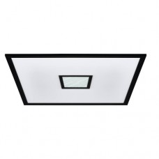 Потолочный светильник BORDONARA, LED 40W, 4000lm, L600, B600, алюминий, сталь, черный, белый/пластик, белый Eglo 900572