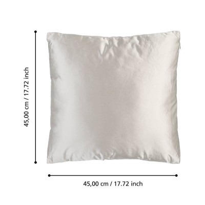 Подушка декоративная KYONAN, L450, B450, наволочка: 34% вискоза, 55% полиэстер, серый; наполнитель: 100% полиэстер Eglo 420273