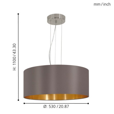 Подвесной потолочный светильник (люстра) MASERLO Eglo 31608