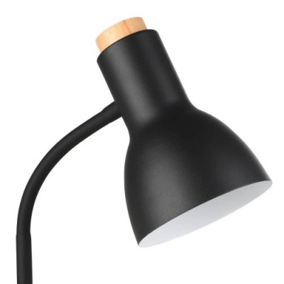 Настольная лампа VERADAL-QI, LED 6W, 720lm, B125, H490, дерево, пластик, черный, коричневый/сталь, черный Eglo 900628