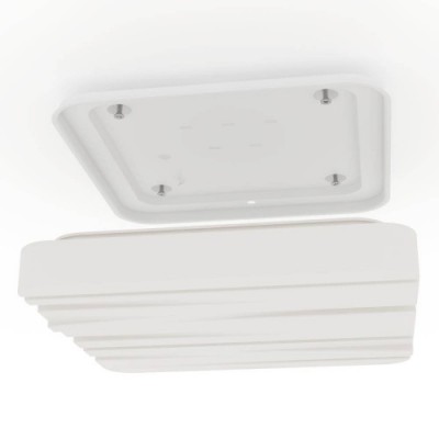 Потолочный светильник FERENTINO, LED 10W, 1100lm, L280, B280, H60, сталь, белый/пластик, белый Eglo 900609