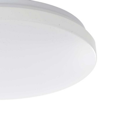 Настенно-потолочный светильник FRANIA-S, LED 18W, 1850lm, IP44, H55, Ø310, сталь, белый/пластик с эффектом кристаллов, белый Eglo 900363