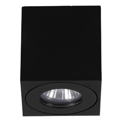 Уличный потолочный светильник TORRECOLA, 1X35W (GU10), IP44, H85, алюминий, пластик, чёрный/прозрачное стекло Eglo 901029