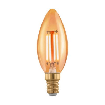 Лампа светодиод C35, 4W(E14), 300lm, 1700K, янтарный Eglo 110069