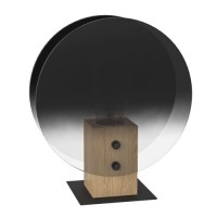 Настольная лампа MILLENA, 1x40W(E27), сталь, черный, стекло, черно-серый, прозрачный Eglo 390143