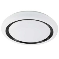 Настенно-потолочный светильник CAPASSO, LED 22,8W, 2500lm, H65, Ø480, сталь, белый/пластик, белый, черный Eglo 900335