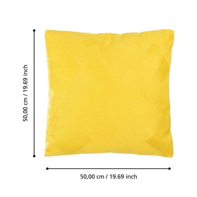 Подушка декоративная BERHALA, L500, B500, наволочка: 65% полиэстер, 35% хлопок, жёлтый; наполнитель: 100% полиэстер Eglo 420289