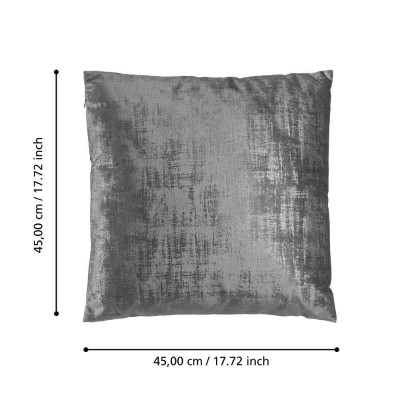 Подушка декоративная SINGU, L450, B450, наволочка: 100% полиэстер, серебристый; наполнитель: 100% полиэстер Eglo 420074