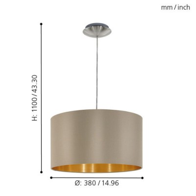 Подвесной потолочный светильник (люстра) MASERLO Eglo 31602