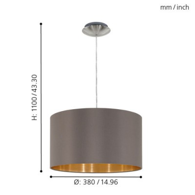 Подвесной потолочный светильник (люстра) MASERLO Eglo 31603