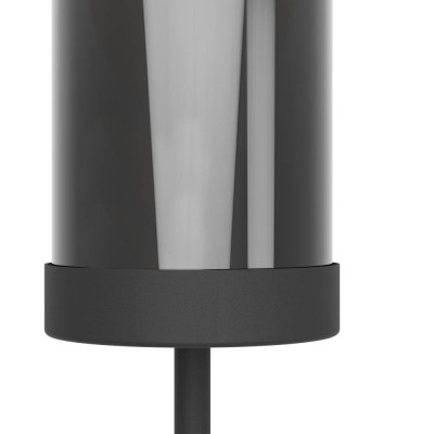 Торшер TOOTHILL, 1х40W (E27), L1535, Ø150, сталь черный / затемненное стекло, черный прозрачный Eglo 44004