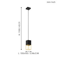 Подвесной потолочный светильник (люстра) MONTEBALDO светодиодный Eglo 97733
