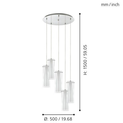 Подвесной потолочный светильник (люстра) PINTO Eglo 93003