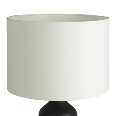 49823 Настольная лампа VINOZA, 1x40W (E27), H505, Ø300, основание: Ø120, керамика, черный/текстиль, белый Eglo 43823