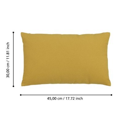 Подушка декоративная ILES, L500, B300, наволочка: 65% полиэстер, 35% хлопок, жёлтая охра; наполнитель: 100% полиэстер Eglo 420092