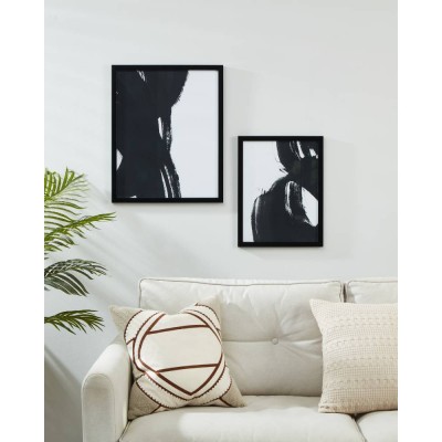 Комплект из 2х картин ROBERVAL, L430, B16, H530, пластик, стекло, черный, белый Eglo 423022