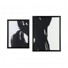 Комплект из 2х картин ROBERVAL, L430, B16, H530, пластик, стекло, черный, белый Eglo 423022