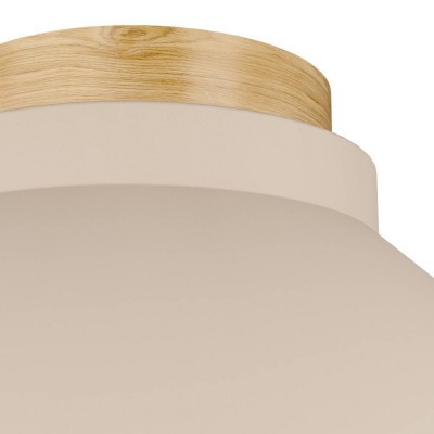 Потолочный светильник MOHARRAS, 1X40W (E27), H160, Ø400, дерево, коричневый / сталь, песочный Eglo 900736