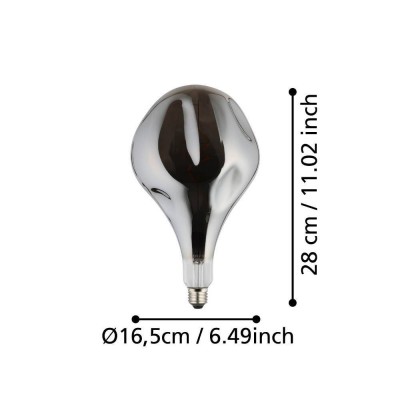Лампа светодиод D165, 4W(E27), 1800K, стекло, дымчатый Eglo 110234