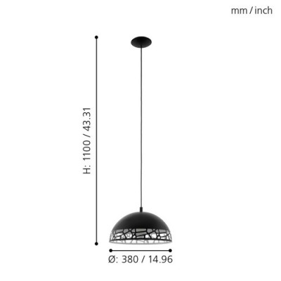 Подвесной потолочный светильник (люстра) SAVIGNANO Eglo 97441