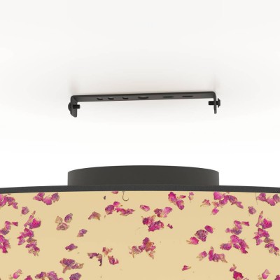 Потолочный светильник CASTUERA, 1X25W (E27), Ø450, сталь, черный/бумага декорированная розовыми лепестками, золотой, розовый Eglo 390291