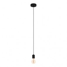Подвесной потолочный светильник (люстра) YORTH, 1Х40W, E27, H1500, Ø50, сталь, никель, черный Eglo 43801
