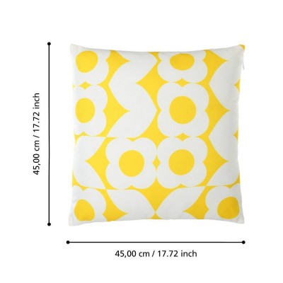 Подушка декоративная TSUNAN, L450, B450, наволочка: 100% полиэстер, белый, жёлтый; наполнитель: 100% полиэстер Eglo 420245