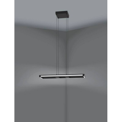 Подвесной потолочный светильник SALVILANAS-Z умный свет, LED 21W, 2700lm, L770, B200, H1100, алюминий, сталь, черный/пластик, белый Eglo 99678