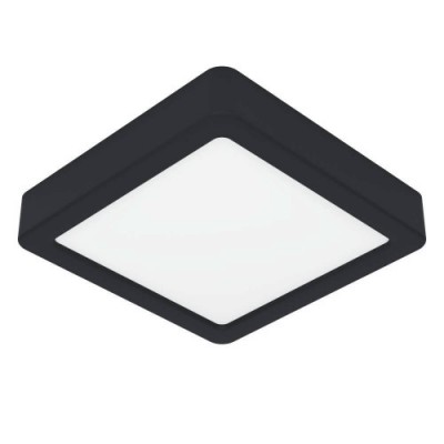Накладной светильник диммируемый FUEVA 5, 11W (LED), 3000K, L160, B160, H28, сталь, черный / пластик, белый Eglo 900586