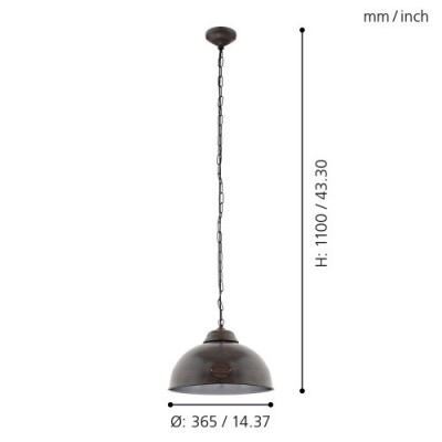 Подвесной потолочный светильник (люстра) TRURO 2 Eglo 49632