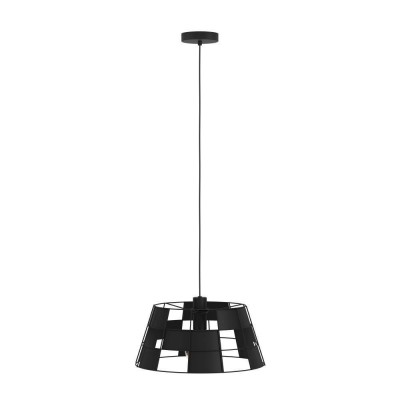 Подвесной светильник (люстра) PONTEFRACT, 1X40W (E27), H1100, Ø420, сталь, черный Eglo 43892
