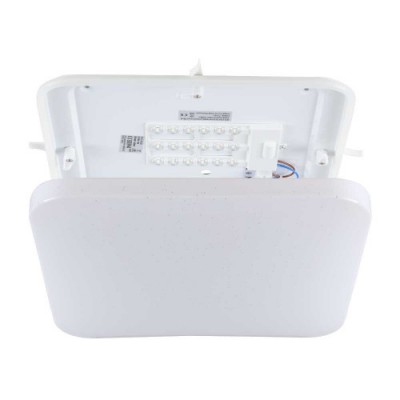 Настенно-потолочный светильник FRANIA-S, LED 14,6W, 1600lm, IP44, L330, H330, H70, сталь, белый/пластик с эффектом кристаллов, белый Eglo 900364