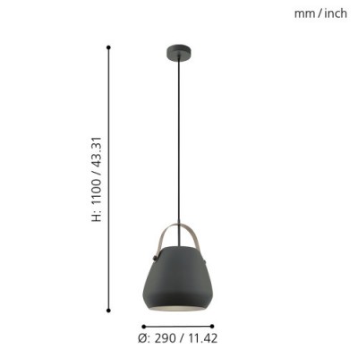 Подвесной потолочный светильник (люстра) BEDNALL Eglo 98349