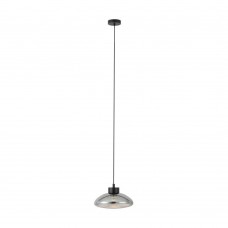 Подвесной светильник (люстра) диммируемый SARNARRA, 1X5,4W (LED), 2700K, 510lm, Ø305, сталь, черный/стекло, черный полупрозрачный Eglo 390298