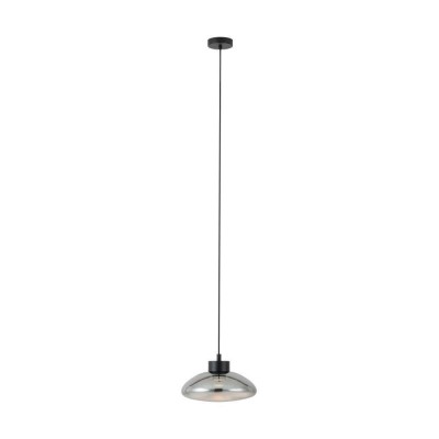 Подвесной светильник (люстра) диммируемый SARNARRA, 1X5,4W (LED), 2700K, 510lm, Ø305, сталь, черный/стекло, черный полупрозрачный Eglo 390298